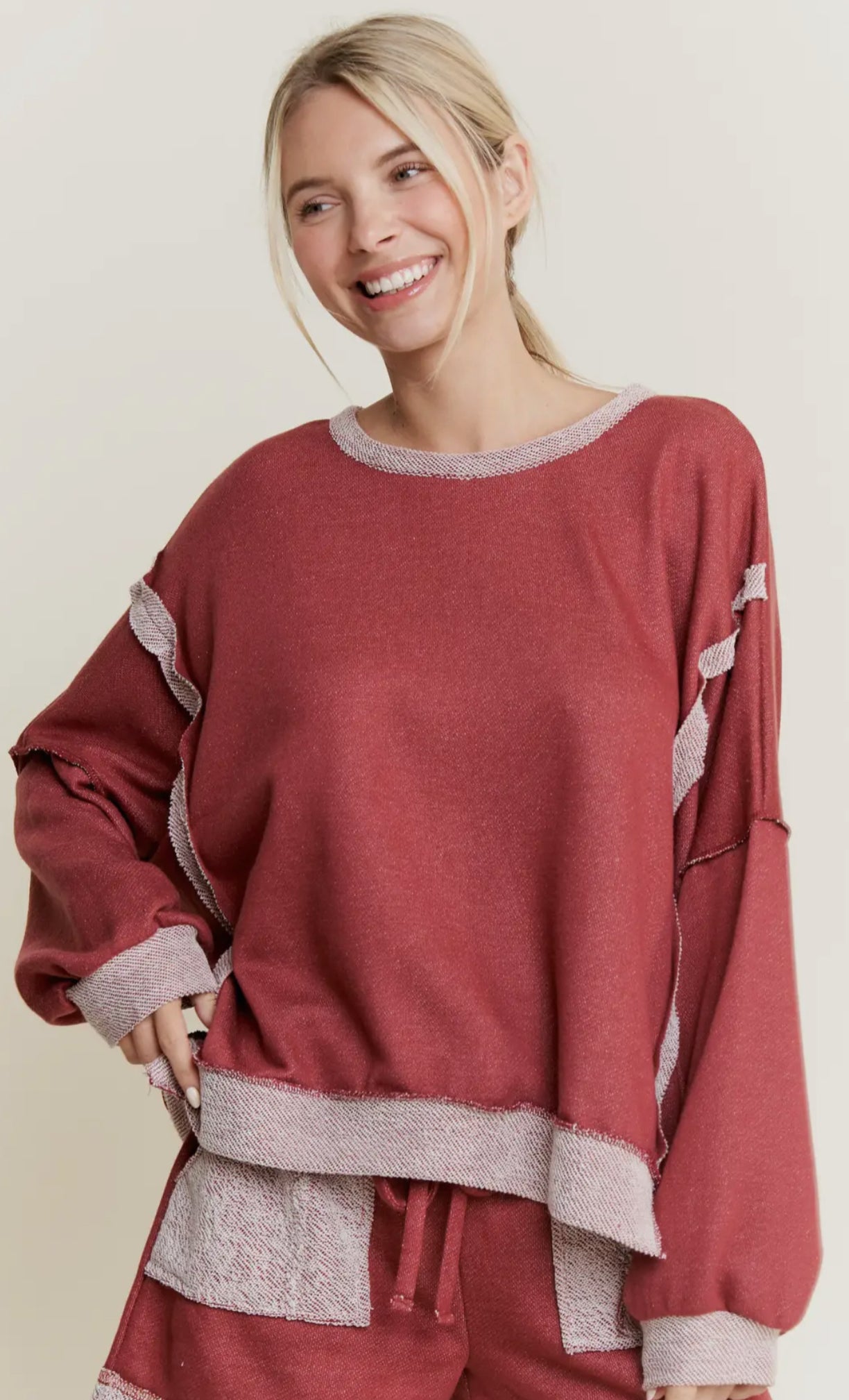 J.Her ~ Loopterry Long-sleeve Crewneck