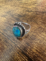 Load image into Gallery viewer, Sterling Silver Oval Turquoise Ring
