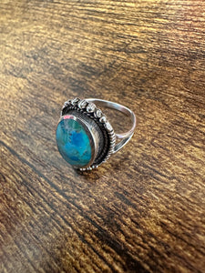 Sterling Silver Oval Turquoise Ring