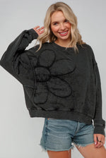 Load image into Gallery viewer, Kori America ~ Flower Patch Washed Pullover Knit Top
