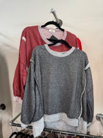 Load image into Gallery viewer, J.Her ~ Loopterry Long-sleeve Crewneck

