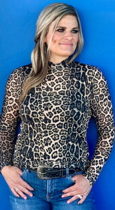 STERLING KREEK SIDELINE SPIRIT GOLD MESH TOP