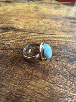 Load image into Gallery viewer, Sterling Silver Larimar Ring
