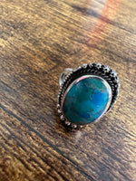 Load image into Gallery viewer, Sterling Silver Oval Turquoise Ring
