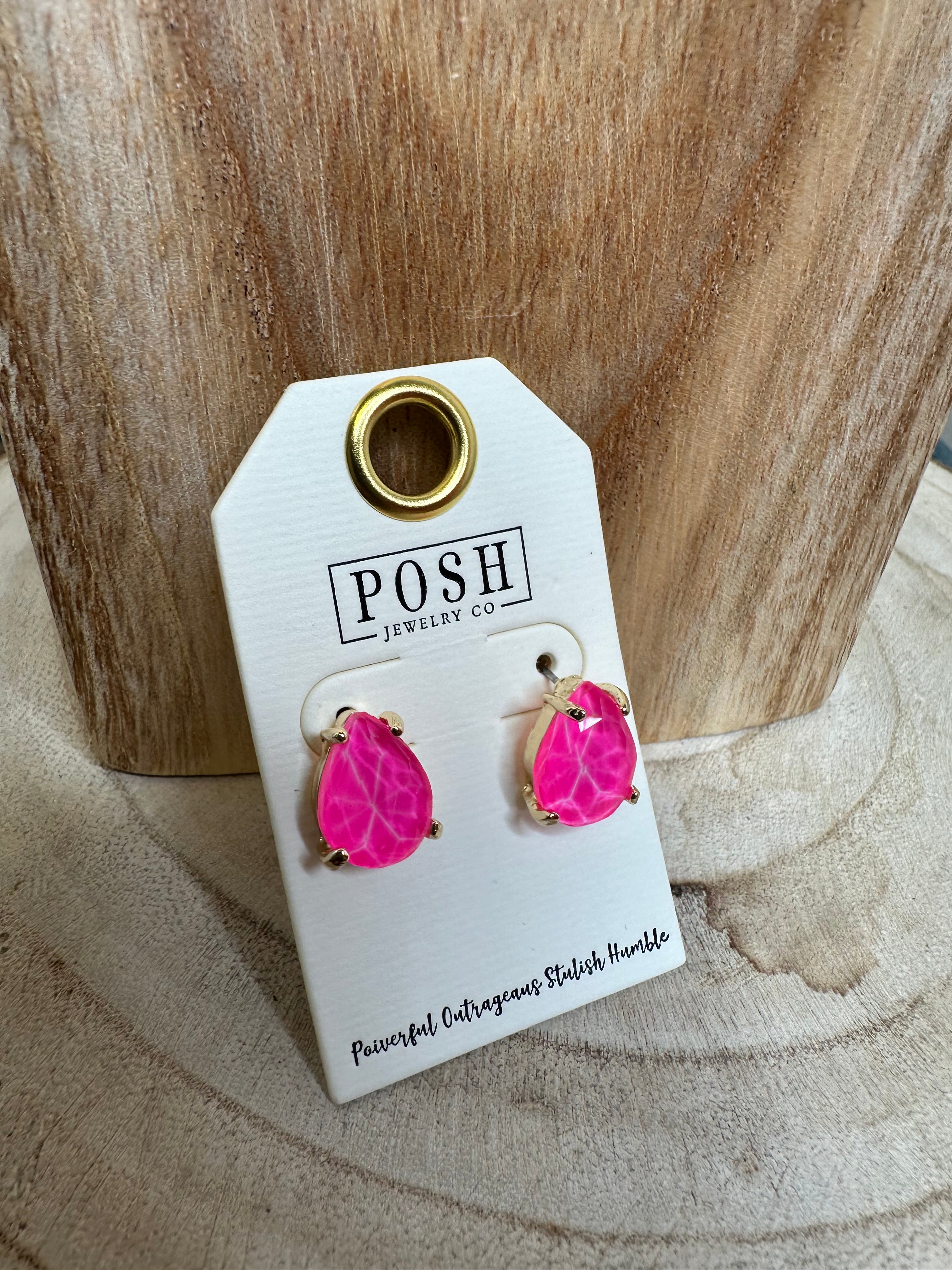 Posh Lime Green/Hot Pink Stud