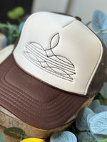 Load image into Gallery viewer, Cowgirl Boot Stitch Trucker Hat
