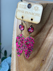 Pink Panache Beaded Ear Ring