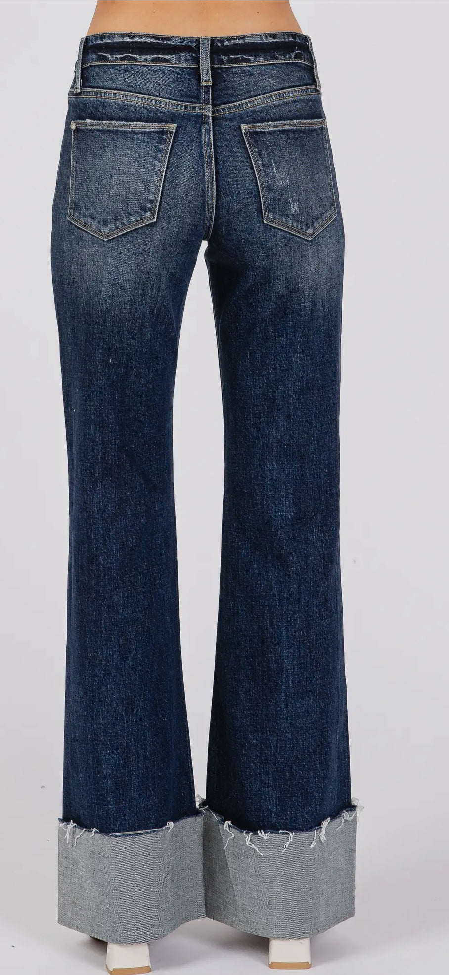 PETRA 153 ~ Mid Rise Comfort Relaxed Flare w/ Cuff