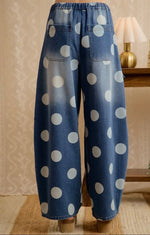 Load image into Gallery viewer, Bibi OVERSIZED Washed Polka Dot Cargo Barrel
