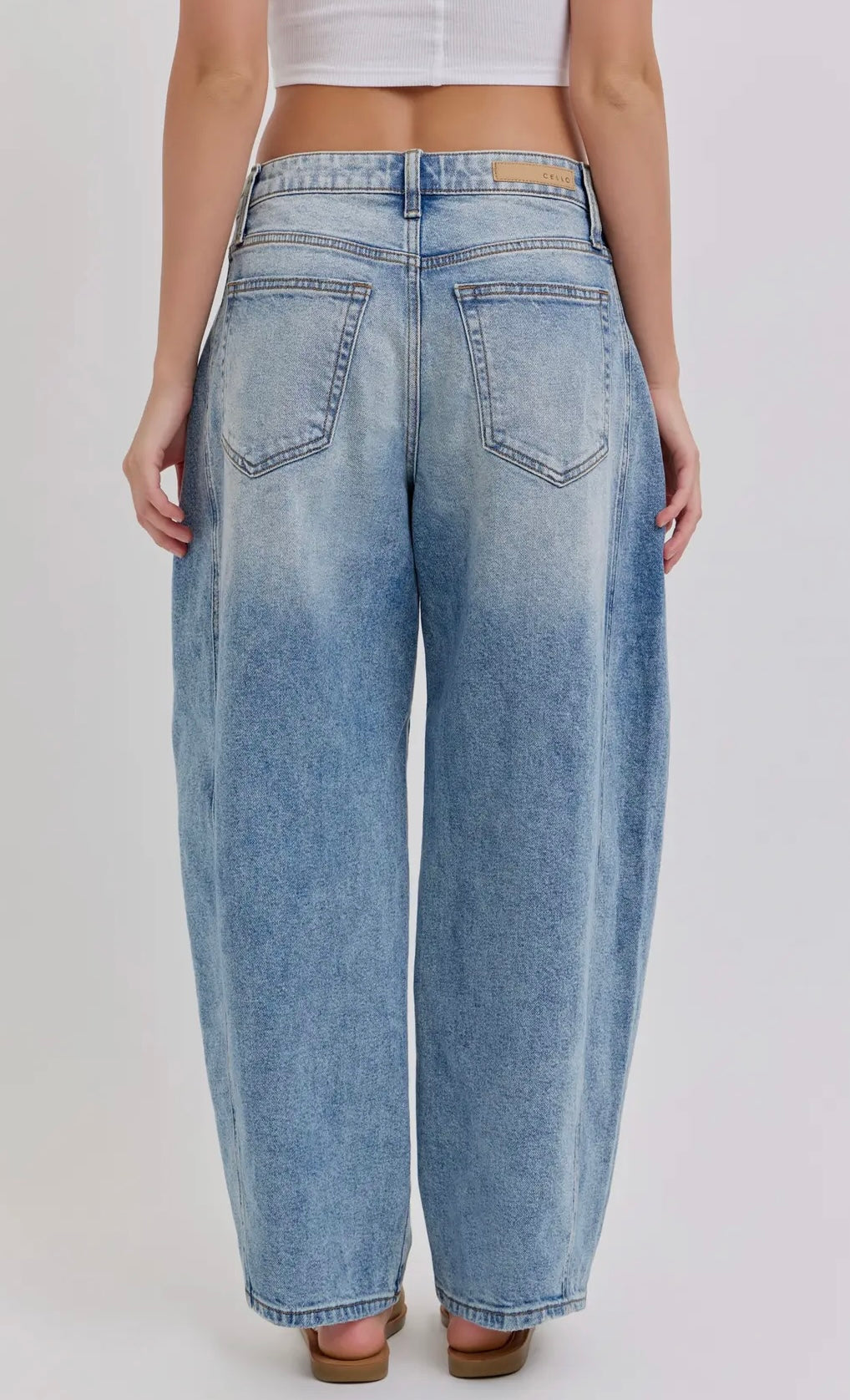 Cello Mid Waisted Barrel Denim