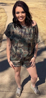 Load image into Gallery viewer, STERLING KREEK ~ COWGIRL COZY - CAMO TOP
