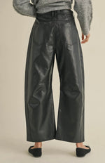 Load image into Gallery viewer, Pleather Barrel Pants

