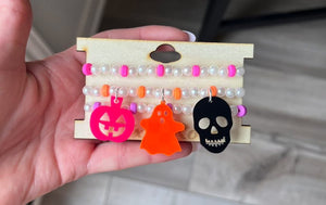 Spooky Triple Charm Bracelet Stack