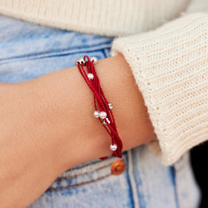 Pura Vida I HEART MALIBU CHARITY BRACELET “red”