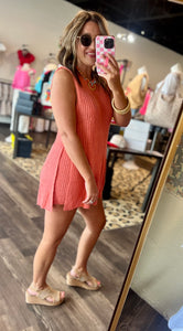 Coral Knit Sweater Set