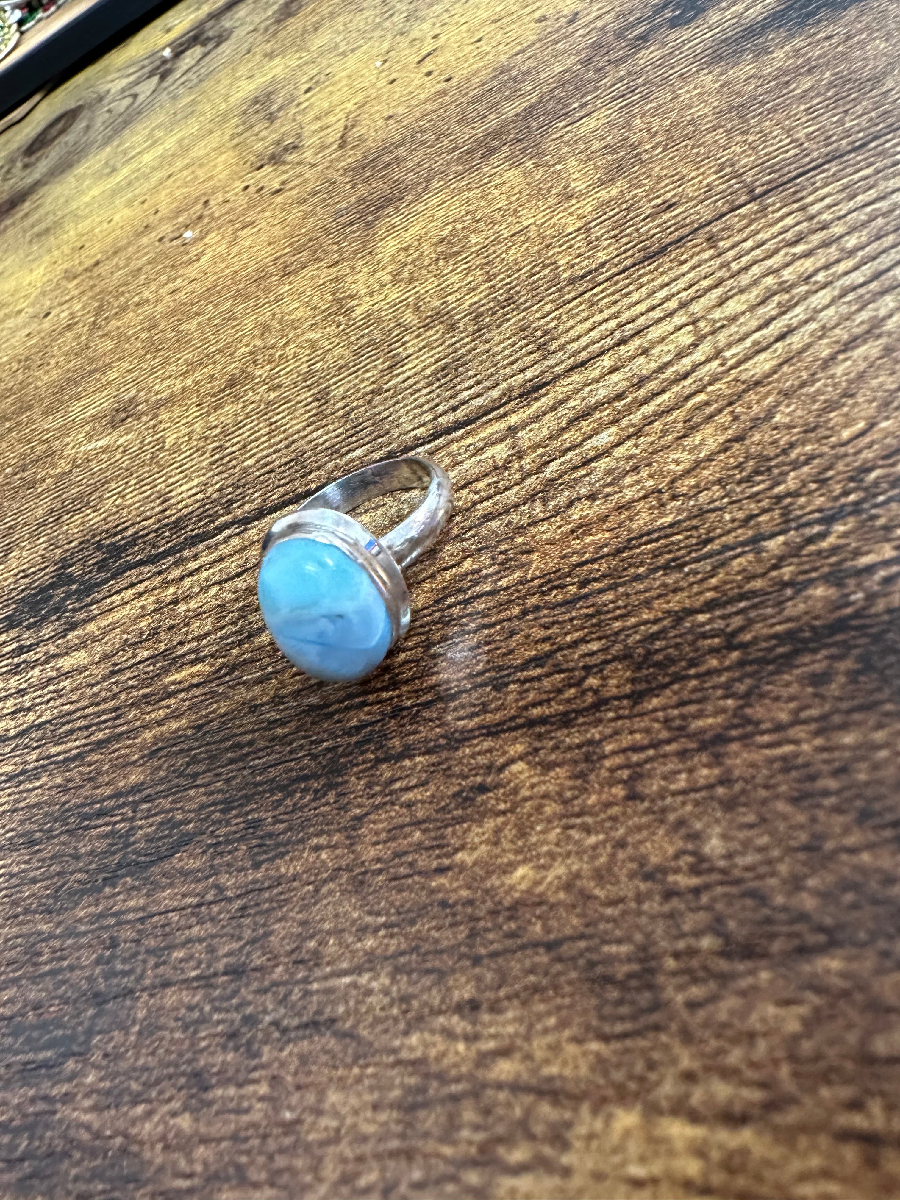 Sterling Silver Larimar Ring