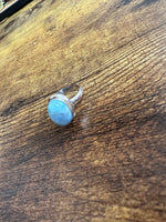 Load image into Gallery viewer, Sterling Silver Larimar Ring
