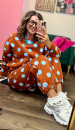Load image into Gallery viewer, Veveret Playful Dot Lounge Pants
