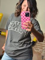 Load image into Gallery viewer, LivyLu ~ OSU Cowboys Polka Dot Puff Ink Pepper Comfort Colors Tee * Licensed
