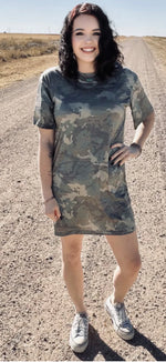 Load image into Gallery viewer, STERLING KREEK~ CAMO KREEK T-SHIRT DRESS
