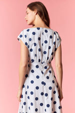 Load image into Gallery viewer, Polka Dot Dolman Sleeve Midi Dress
