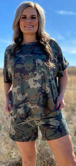 Load image into Gallery viewer, STERLING KREEK ~ COWGIRL COZY - CAMO TOP
