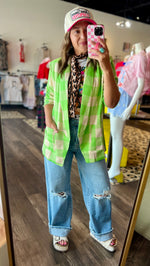 Load image into Gallery viewer, Neon Plaid Blazer
