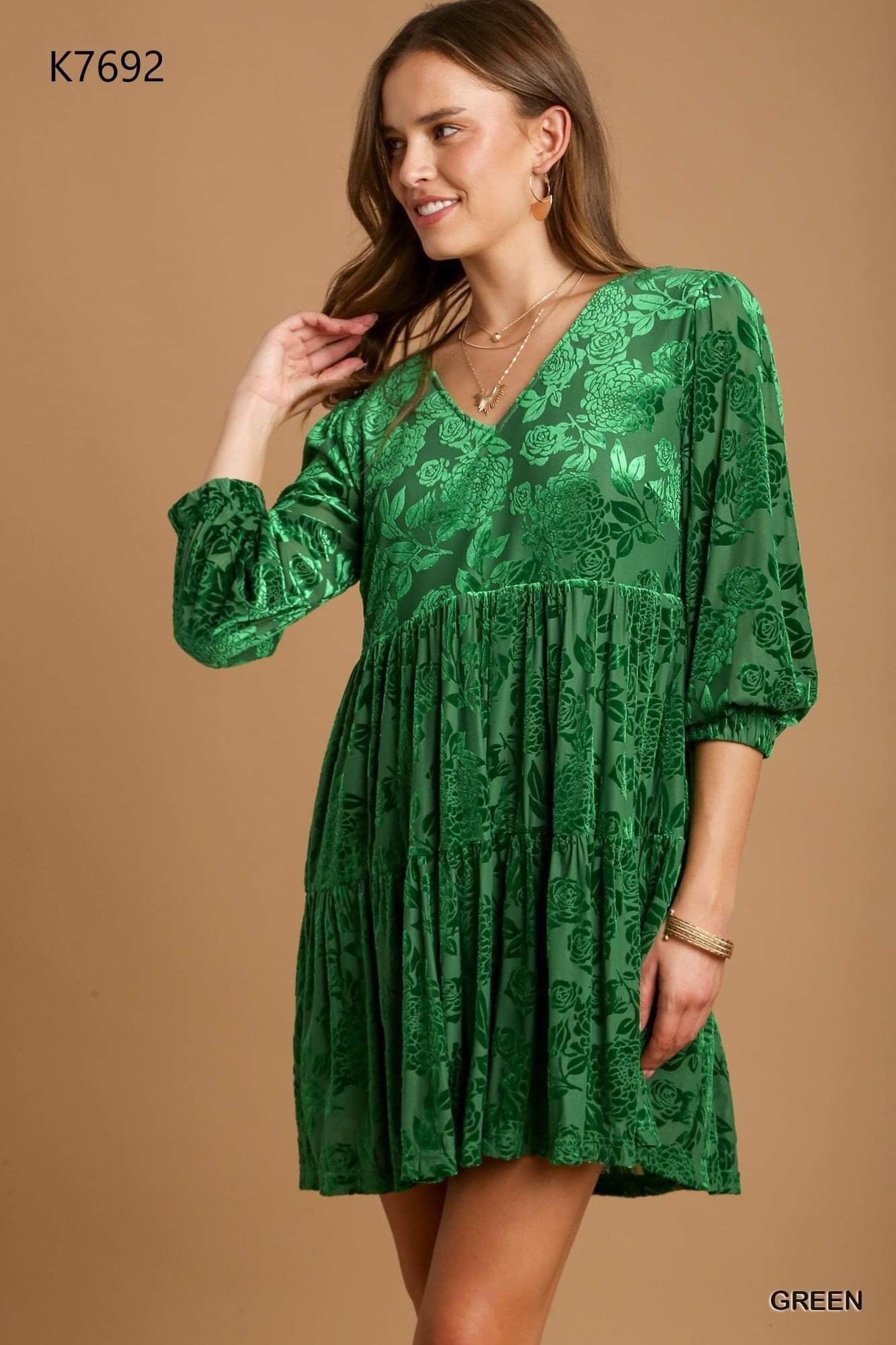 Floral Green Dress