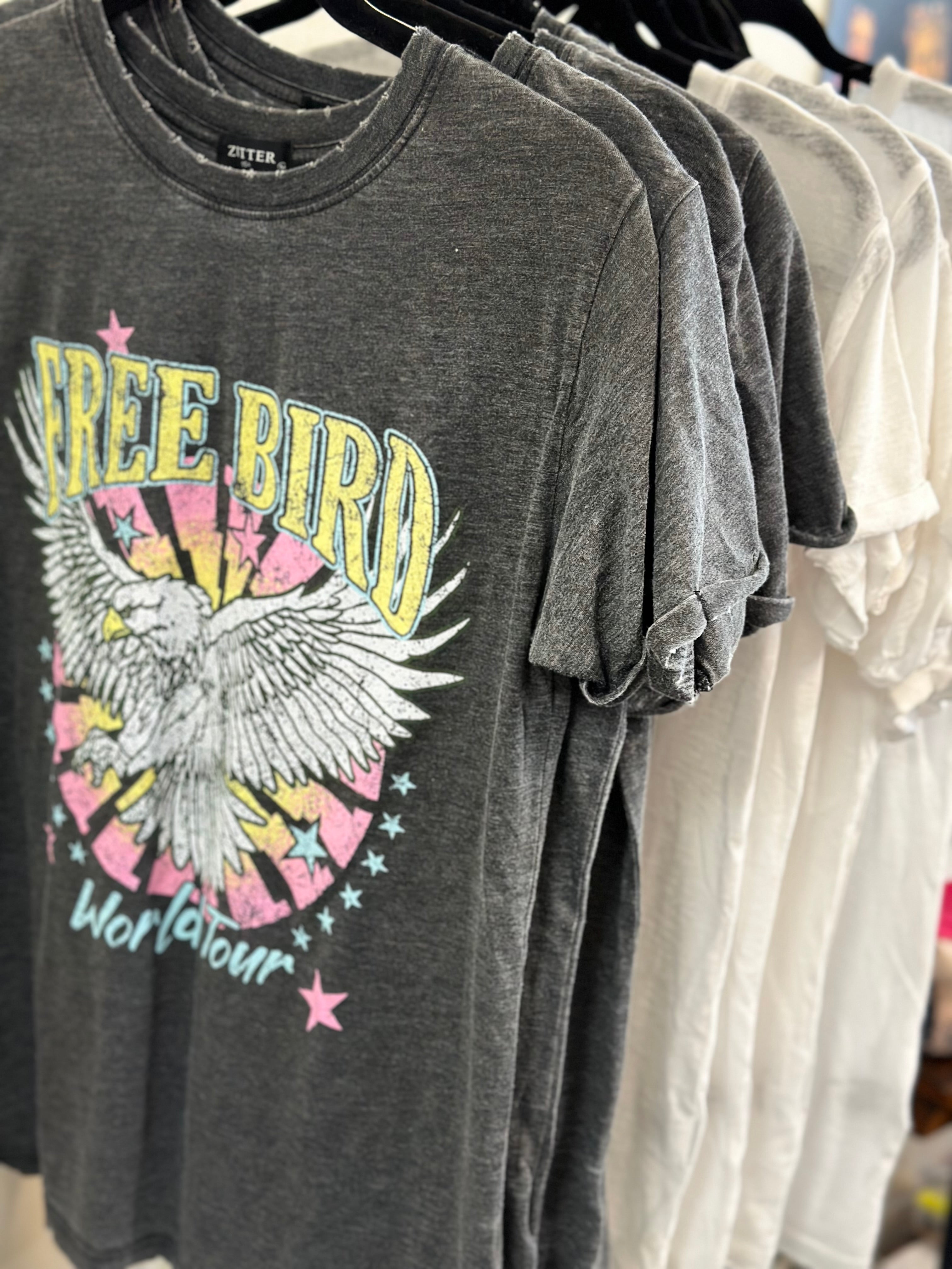 Free Bird World Vintage Graphic Tee