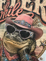 Load image into Gallery viewer, JCoons ~ Blingin After Awhile Crocodile Tee
