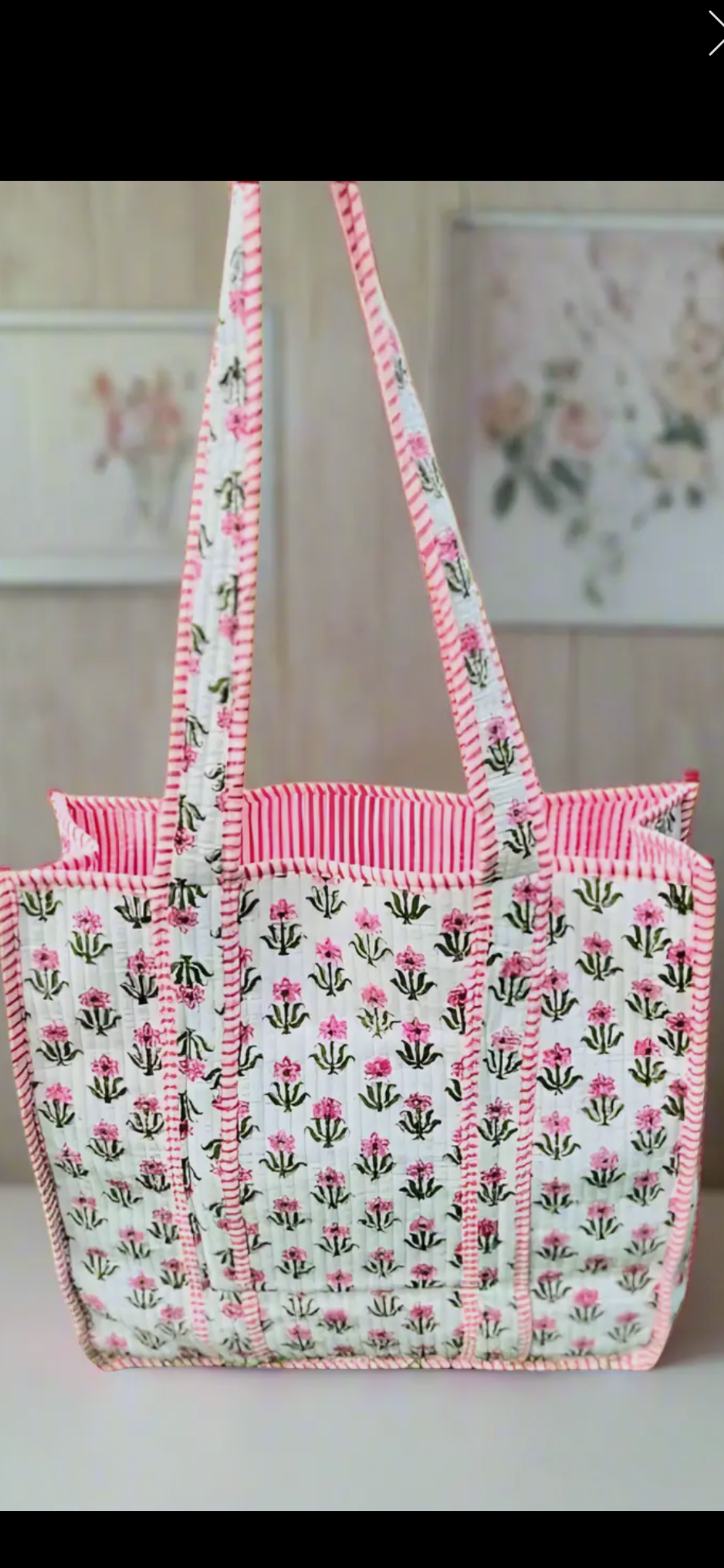Nash Grey Floral Tote Bag