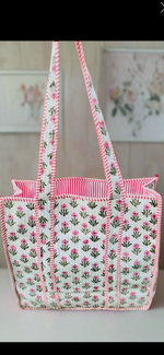Load image into Gallery viewer, Nash Grey Floral Tote Bag
