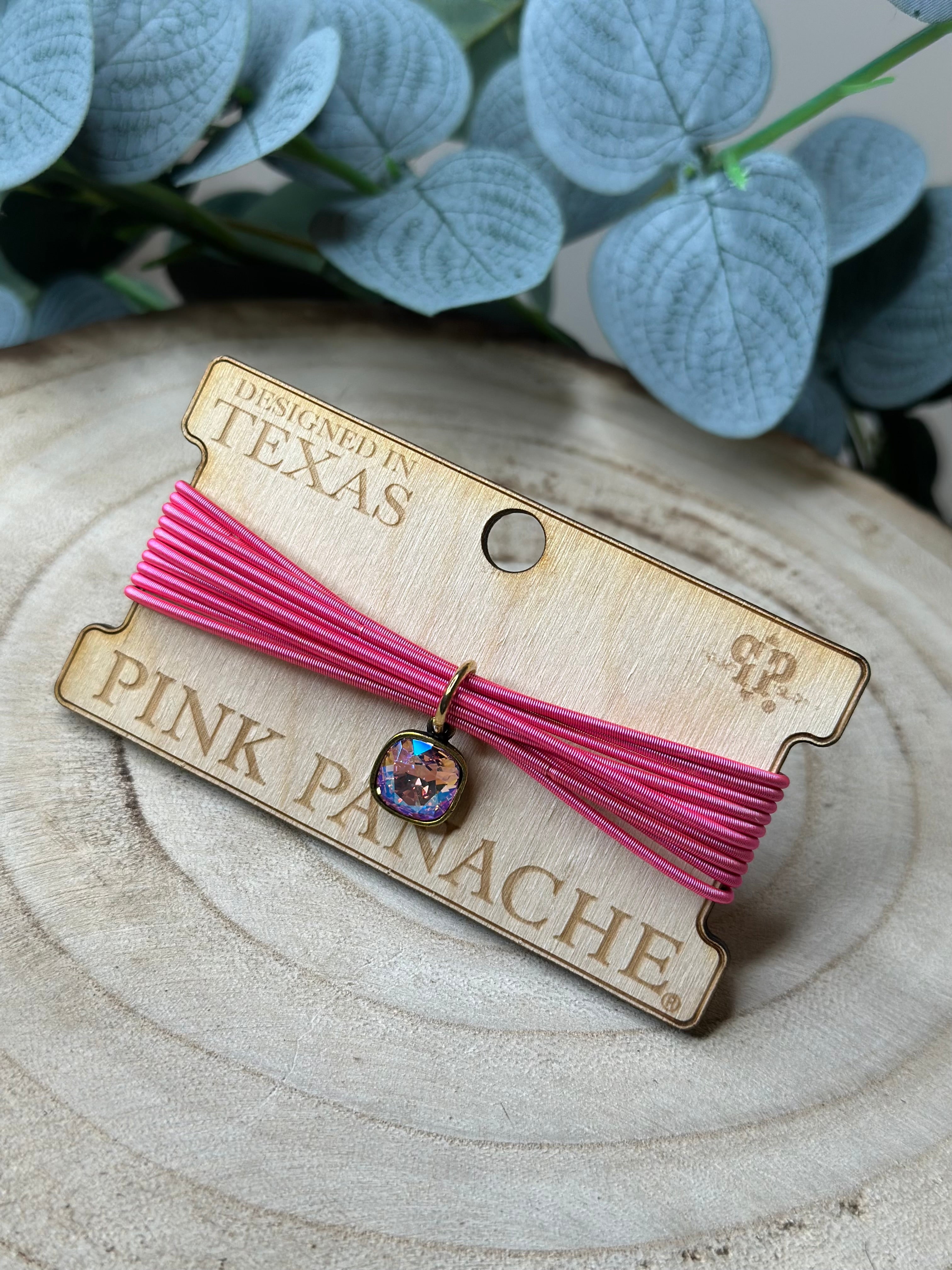 Pink Panache Guitar String Bracelet