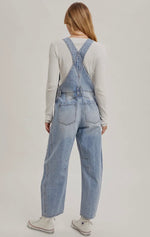 Load image into Gallery viewer, Denim Barrel Overalls
