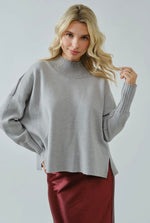 Load image into Gallery viewer, AND THE WHY ~ Soft Overlock Mock
Neck Sweater
