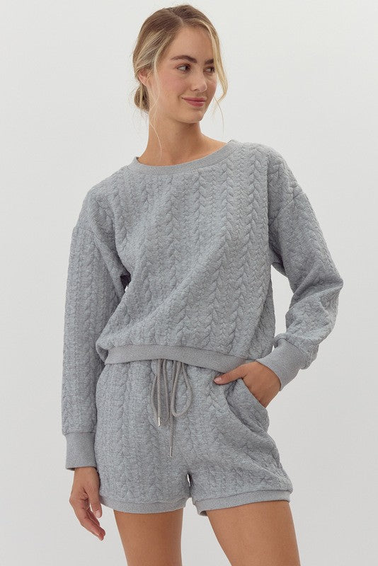 Cable Knitted Loungewear Set