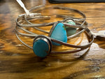 Load image into Gallery viewer, Sterling Silver Adjustable Cuff W/Stone
