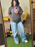 Load image into Gallery viewer, LivyLu ~ OSU Cowboys Polka Dot Puff Ink Pepper Comfort Colors Tee * Licensed

