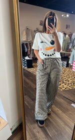 Load image into Gallery viewer, Turquoise Haven Checked Gingham Elastic Waist Pants
