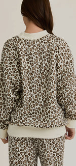 Load image into Gallery viewer, LE LIS • Long Sleeve Leopard Print Sweatshirt &amp; Sweatpant Set
