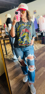 Load image into Gallery viewer, You Shook Me Oversized Cropped Distressed Tee
