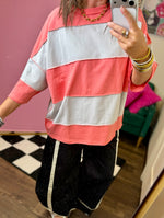 Load image into Gallery viewer, Oversized Striped Boxy Fit Tee
