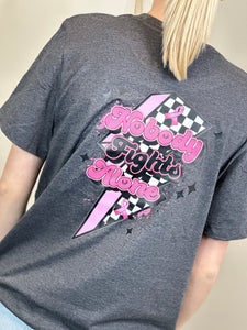 Nobody Fights Alone Breast Cancer Awareness Tee