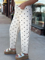 Load image into Gallery viewer, Polka Dot Twill Ankle Denim (run small)

