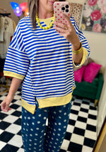 Load image into Gallery viewer, Oversized Casual Stripe Knit Top
