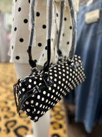 Load image into Gallery viewer, Polka Dot Barrel Shoulder Bag
