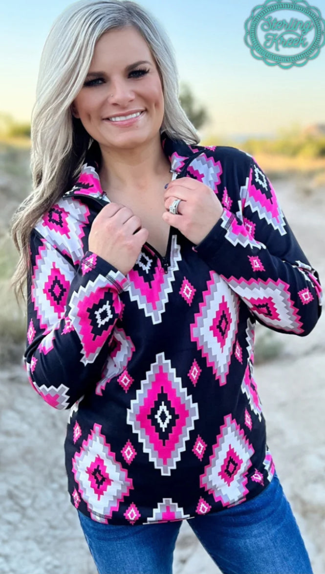 Sterling Kreek Pretty In Pink Pullover