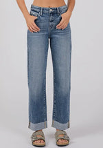 Load image into Gallery viewer, Petra High Rise Comfort Baggy Straight w/Cuffed Hem
