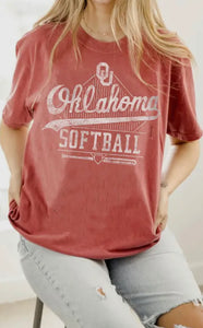 Oklahoma Sooners Softball Crimson Tee