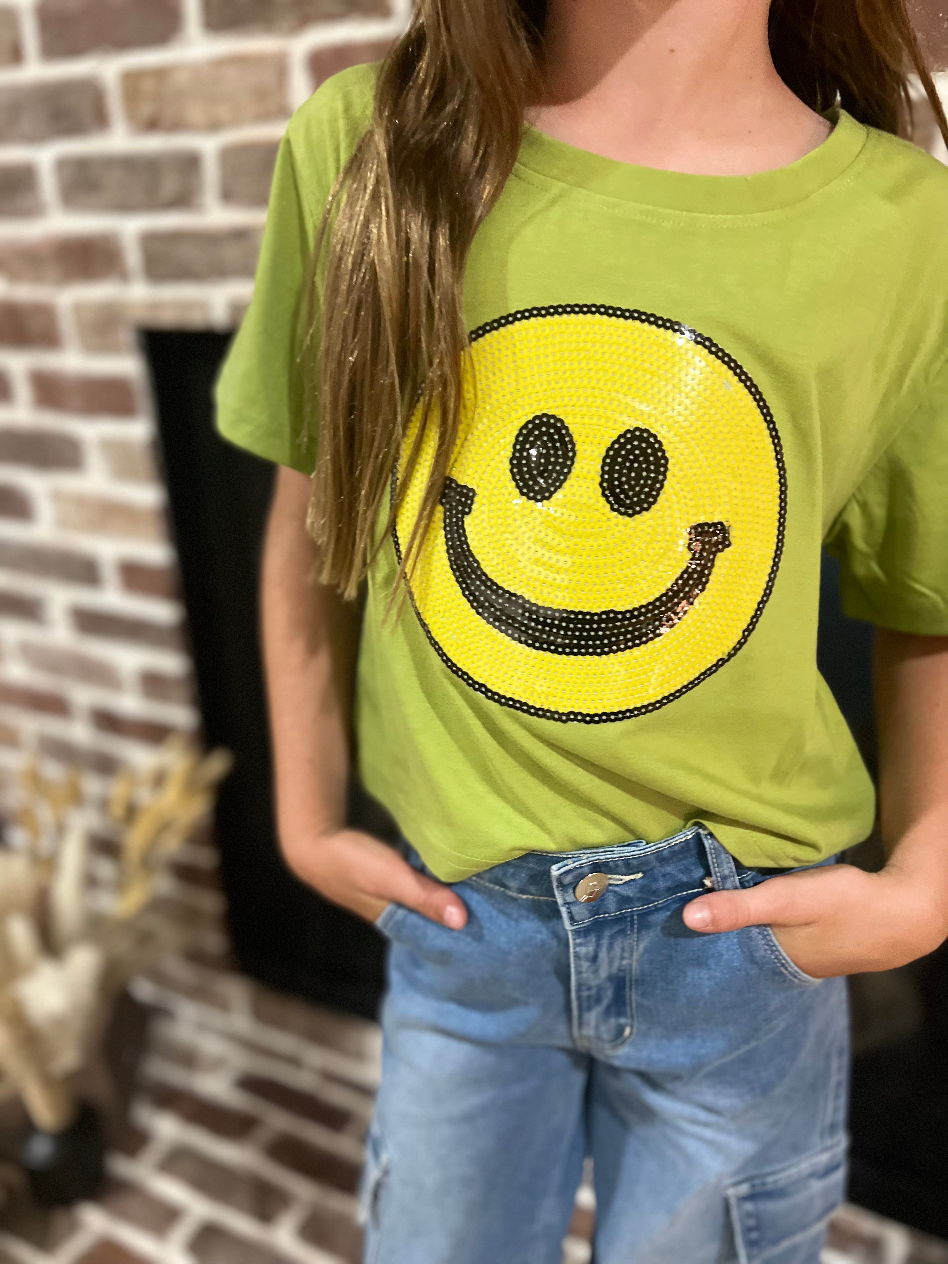 Kids Smiley Box Fit Cropped Tee